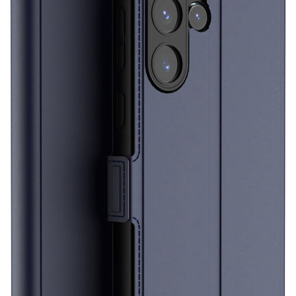 Mobizang Noble Slim Magnetic Leather Flip Case Cover for Samsung Galaxy S25 Ultra | Card Holder Stand Flip Wallet Case (Blue)