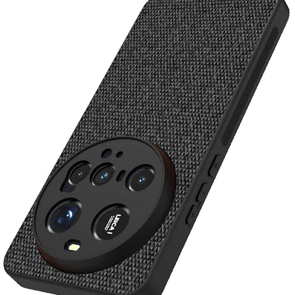 Mobizang Soft Full Fabric Protective Back Case Cover for Xiaomi 15 Ultra | Shockproof Slim Hard Anti Slip Back Case (Black)