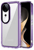 Mobizang Warrior Acrylic Clear Back Cover For Vivo V31 Pro (5G) | Slim Shockproof [Military Grade Protection] Hybrid Bumper Case (Purple Sides)