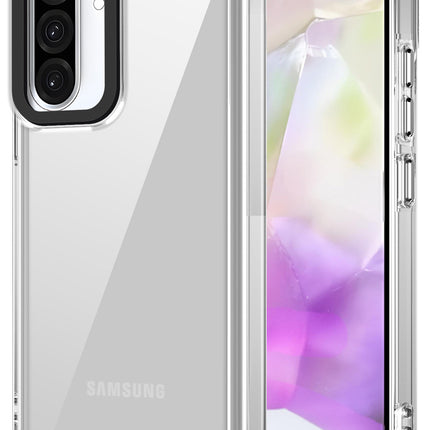 Mobizang Warrior Acrylic Clear Back Cover For Samsung Galaxy A36 | Slim Shockproof [Military Grade Protection] Hybrid Bumper Case (Clear Sides)