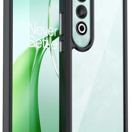 Mobizang Unicorn Acrylic Clear Back Cover For OnePlus Nord CE 4 | Slim Shockproof [Military Grade Protection] Hybrid Bumper Case (Black Sides)