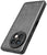 Mobizang Tux Leather Back Cover for OnePlus 13R | Slim Shockproof Camera Protection Bumper Case (Grey)