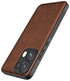 Mobizang Tux Leather Back Cover for Oppo Reno 13 Pro | Slim Shockproof Camera Protection Bumper Case (Brown)
