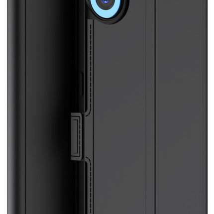 Mobizang Noble Slim Magnetic Leather Flip Case Cover for Nothing CMF Phone 1 | Card Holder Stand Flip Wallet Case (Black)