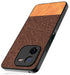 Mobizang Soft Fabric & Leather Hybrid Protective Back Cover for IQOO Z9X | Shockproof Slim Hard Anti Slip Back Case (Brown)