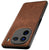 Kapa Tux Leather Back Cover for IQOO 12 (5G) | Slim Shockproof Camera Protection Bumper Case (Brown)