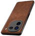 Kapa Tux Leather Back Cover for IQOO 12 (5G) | Slim Shockproof Camera Protection Bumper Case (Brown)