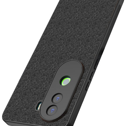 Mobizang Soft Full Fabric Protective Back Case Cover for Vivo V40E / iQOO Z9S | Shockproof Slim Hard Anti Slip Back Case (Black)