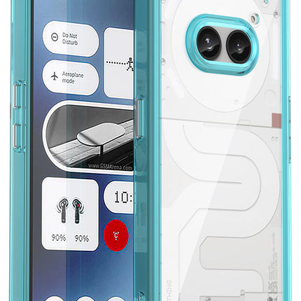 Mobizang Unicorn Acrylic Clear Back Cover For Nothing Phone 2A / 2A Plus | Slim Shockproof [Military Grade Protection] Hybrid Bumper Case (Blue Sides)