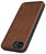 Mobizang Tux Leather Back Cover for Apple iPhone 16E | Slim Shockproof Camera Protection Bumper Case (Brown)