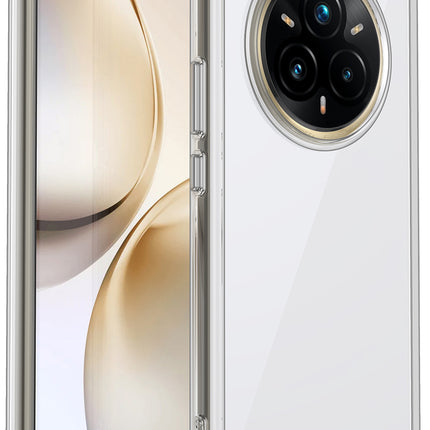 Mobizang Unicorn Acrylic Clear Back Cover For Realme 14 Pro+ (Plus) 5G | Slim Shockproof [Military Grade Protection] Hybrid Bumper Case (Clear Sides)