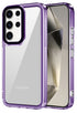 Mobizang Warrior Acrylic Clear Back Cover For Samsung Galaxy S25 Ultra | Slim Shockproof [Military Grade Protection] Hybrid Bumper Case (Purple Sides)