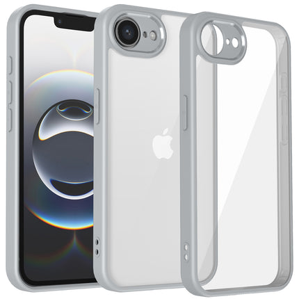 Mobizang Hawkeye Clear Back Cover for Apple iPhone 16E | Camera Lens Protector Shockproof Slim Clear Case Cover (Grey Sides)