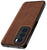 Mobizang Tux Leather Back Cover for Oppo Reno 12 Pro (5G) | Slim Shockproof Camera Protection Bumper Case (Brown)