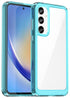 Mobizang Unicorn Acrylic Clear Back Cover For Samsung Galaxy A35 (5G) | Slim Shockproof [Military Grade Protection] Hybrid Bumper Case (Blue Sides)