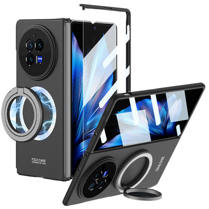 Mobizang Ultra Thin Magsafe Ring Back Case for Vivo X Fold 3 PRO | Shockproof Slim Hard Protective Cover (Black)