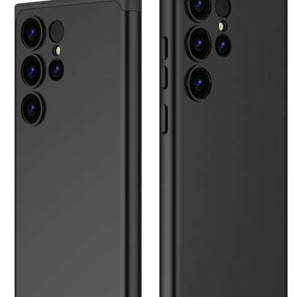 Mobizang Double Dip Full 360 Protection Back Case Cover for Samsung Galaxy S24 Ultra (Black)