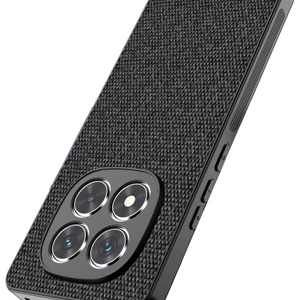 Mobizang Soft Full Fabric Protective Back Case Cover for Redmi Note 14 Pro Plus | Shockproof Slim Hard Anti Slip Back Case (Black)