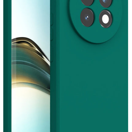Mobizang Matte Protective Lens Flexible Back Cover for Realme 13 PRO / 13 PRO PLUS | Slim Silicone with Soft Lining Shockproof Full Body Bumper Case (Green)