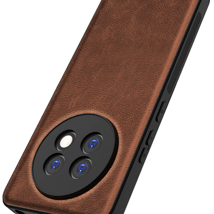 Mobizang Tux Leather Back Cover for Realme 13 PRO / 13 PRO PLUS | Slim Shockproof Camera Protection Bumper Case (Brown)