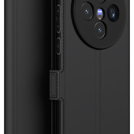 Mobizang Noble Slim Magnetic Leather Flip Case Cover for Vivo X200 (5G) | Card Holder Stand Flip Wallet Case (Black)
