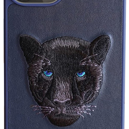 Mobizang Santa Barbara Panther Series Luxury Leather Back Cover for Apple iPhone 14 PRO