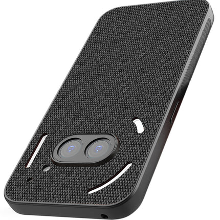 Mobizang Soft Full Fabric Protective Back Case Cover for Nothing Phone 2A | Shockproof Slim Hard Anti Slip Back Case (Black)