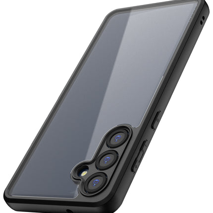 Mobizang Hawkeye Clear Back Cover for Samsung Galaxy M55 / F55 | Camera Lens Protector Shockproof Slim Clear Case Cover (Black)