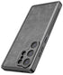 Mobizang Tux Leather Back Cover for Samsung Galaxy S25 Ultra | Slim Shockproof Camera Protection Bumper Case (Grey)