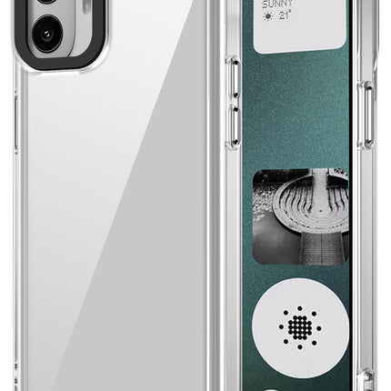 Mobizang Warrior Acrylic Clear Back Cover For Nothing CMF Phone 1 | Slim Shockproof [Military Grade Protection] Hybrid Bumper Case (Transparent Sides)