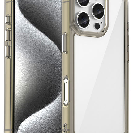 Mobizang Unicorn Acrylic Clear Back Cover For Apple iPhone 16 Pro | Slim Shockproof [Military Grade Protection] Hybrid Bumper Case (Grey Sides)