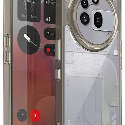 Mobizang Unicorn Acrylic Clear Back Cover For Nothing Phone 3A Pro | Slim Shockproof [Military Grade Protection] Hybrid Bumper Case (Grey Sides)
