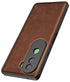 Mobizang Tux Leather Back Cover for Vivo V40E / iQOO Z9S | Slim Shockproof Camera Protection Bumper Case (Brown)