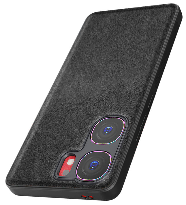 Kapa Tux Leather Back Cover for IQOO Neo 9 Pro | Slim Shockproof Camera Protection Bumper Case (Black)