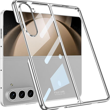Mobizang Phantom Ultra Thin Back Case for Samsung Galaxy Z Fold 6 |Electroplated Edges Full Body Protection Back Cover (Silver)