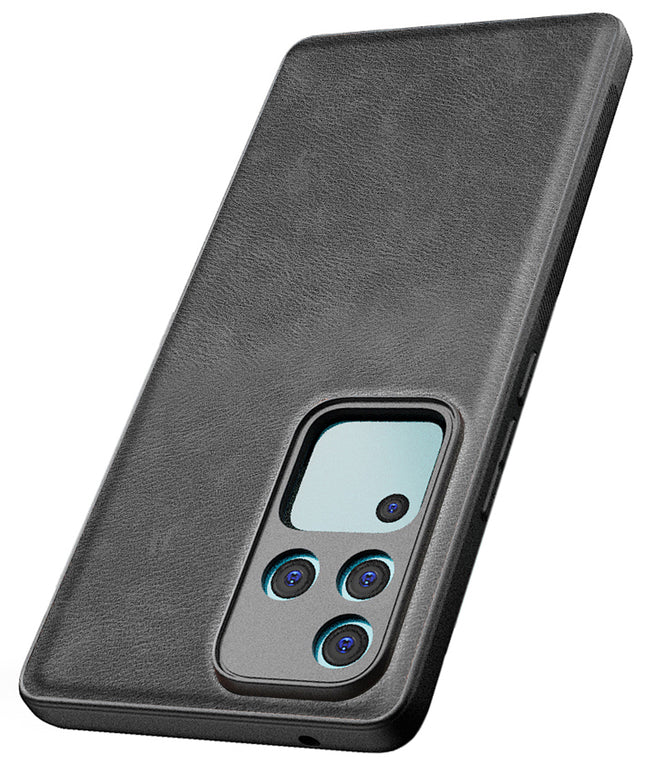 Mobizang Tux Leather Back Cover for Vivo V30 Pro (5G) | Slim Shockproof Camera Protection Bumper Case (Grey)
