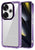 Mobizang Warrior Acrylic Clear Back Cover For Poco F6 (5G) | Slim Shockproof [Military Grade Protection] Hybrid Bumper Case (Purple Sides)