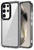 Mobizang Warrior Acrylic Clear Back Cover For Samsung Galaxy S25 Ultra | Slim Shockproof [Military Grade Protection] Hybrid Bumper Case (Grey Sides)