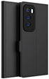 Mobizang Noble Slim Magnetic Leather Flip Case Cover for Oppo Reno 12 (5G) | Card Holder Stand Flip Wallet Case (Black)