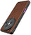 Mobizang Tux Leather Back Cover for Oppo Find X8 Pro | Slim Shockproof Camera Protection Bumper Case (Brown)