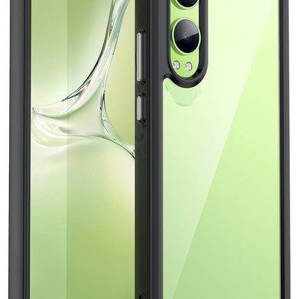 Mobizang Unicorn Acrylic Clear Back Cover For OnePlus Nord CE 4 Lite | Slim Shockproof [Military Grade Protection] Hybrid Bumper Case (Black Sides)