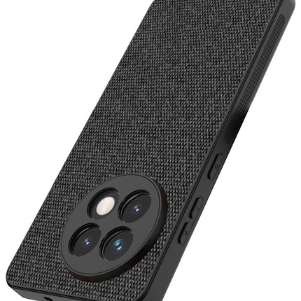Mobizang Soft Full Fabric Protective Back Case Cover for OnePlus 13R | Shockproof Slim Hard Anti Slip Back Case (Black)