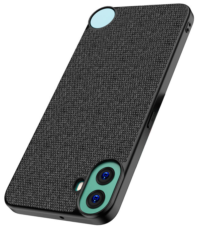 Mobizang Soft Full Fabric Protective Back Case Cover for Nothing CMF Phone 1 | Shockproof Slim Hard Anti Slip Back Case (Black)