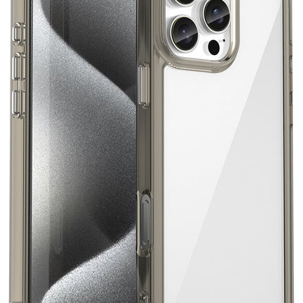 Mobizang Unicorn Acrylic Clear Back Cover For Apple iPhone 16 Pro Max | Slim Shockproof [Military Grade Protection] Hybrid Bumper Case (Grey Sides)