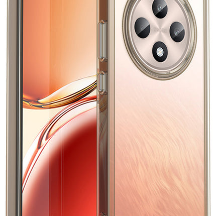 Mobizang Unicorn Acrylic Clear Back Cover For Oppo F27 (5G) | Slim Shockproof [Military Grade Protection] Hybrid Bumper Case (Grey Sides)