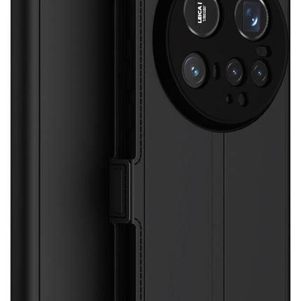 Mobizang Noble Slim Magnetic Leather Flip Case Cover for Xiaomi 15 Ultra | Card Holder Stand Flip Wallet Case (Black)