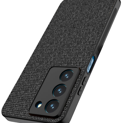 Mobizang Soft Full Fabric Protective Back Case Cover for Realme 14X | Shockproof Slim Hard Anti Slip Back Case (Black)