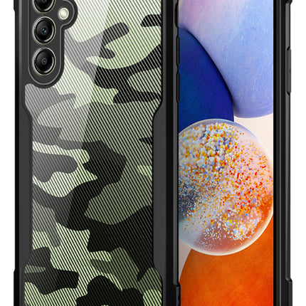 Mobizang Beetle Camouflage Back Cover for Samsung Galaxy A35 (5G) | [Military Grade Protection] Shock Proof Slim Hybrid Bumper Case (Black)