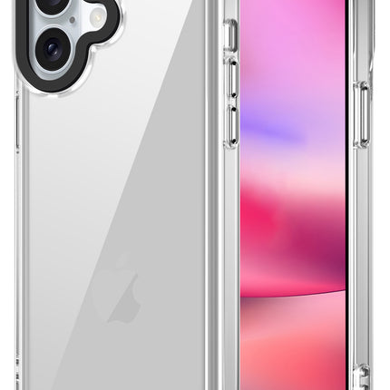 Mobizang Warrior Acrylic Clear Back Cover For Apple iPhone 16 | Slim Shockproof [Military Grade Protection] Hybrid Bumper Case (Clear Sides)