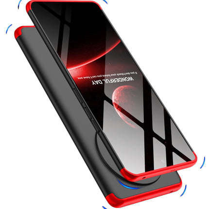 Kapa Double Dip Full 360 Protection Back Case Cover for Realme 12 Pro / 12 Pro Plus (Red , Black)